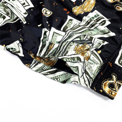 Short de basket-ball en maille avec broderie de lettres par sublimation
