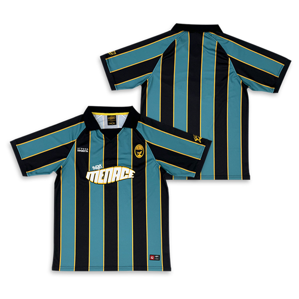 Camiseta de fútbol retro clásica a rayas con bordado