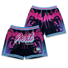 Pantalones cortos de baloncesto con bordado de doble capa