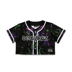 Crop Top Women Streetwear Baseball Jersey