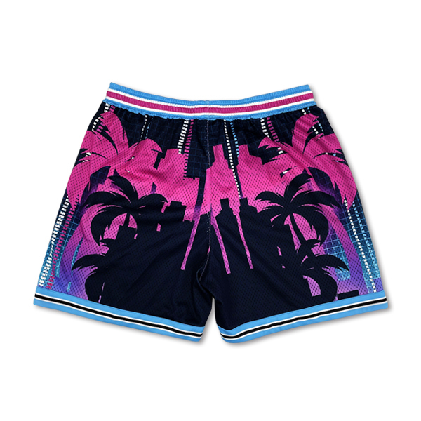 Pantalones cortos de baloncesto con bordado de doble capa