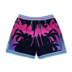 Pantalones cortos de baloncesto con bordado de doble capa