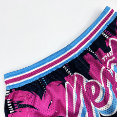 Pantalones cortos de baloncesto con bordado de doble capa