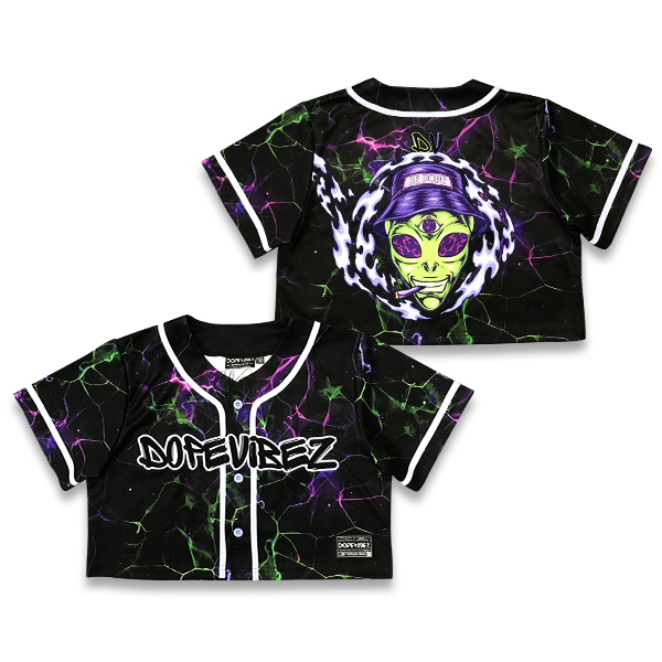 Crop Top Women Streetwear Baseball Jersey