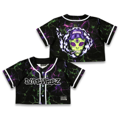 Crop Top Women Streetwear Baseball Jersey