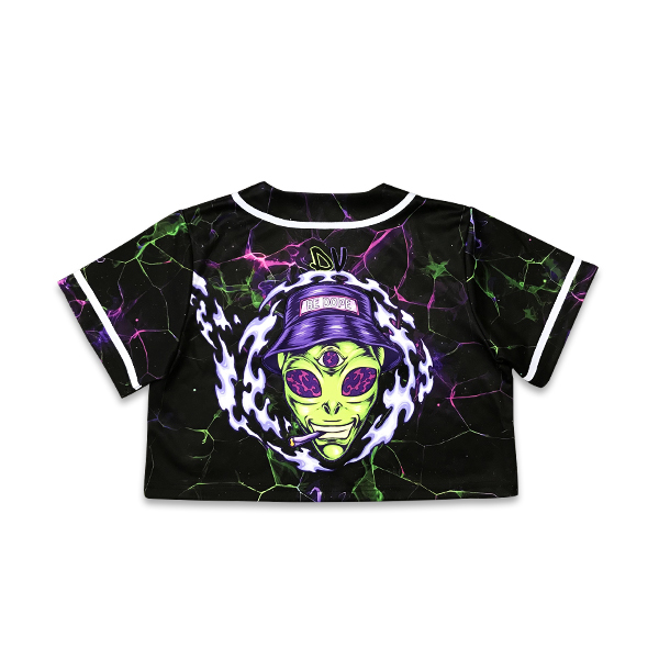 Crop Top Women Streetwear Baseball Jersey