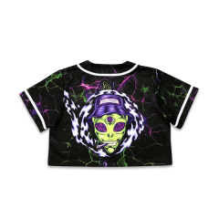 Crop Top Women Streetwear Baseball Jersey