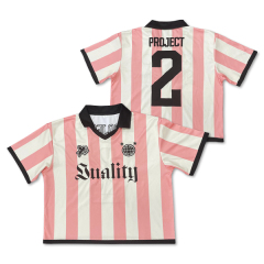 Camiseta de fútbol con corte cuadrado y top corto para mujer