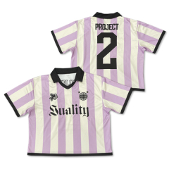 Camiseta de fútbol con corte cuadrado y top corto para mujer