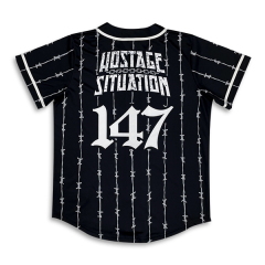 Sublimation Streetwear Custom Baseball Jersey