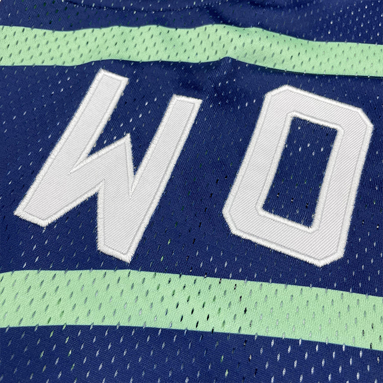 High Quality Tackle Twill Embroidery Basketball Jersey