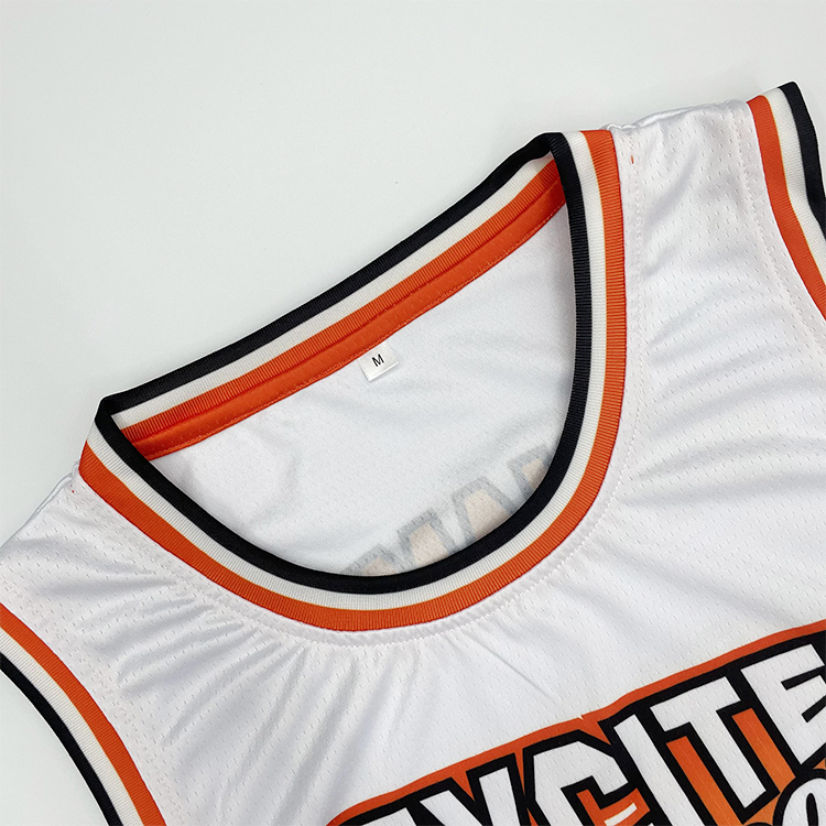 Custom Sublimation Striped Mesh Basketball Jersey