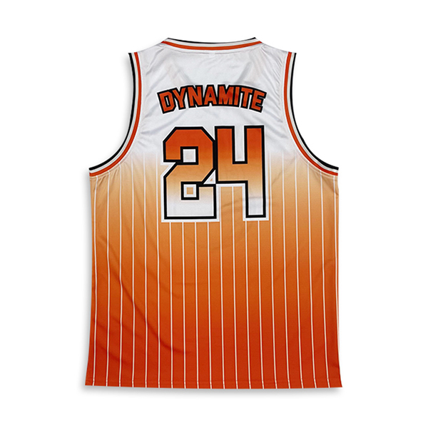 Custom Sublimation Striped Mesh Basketball Jersey