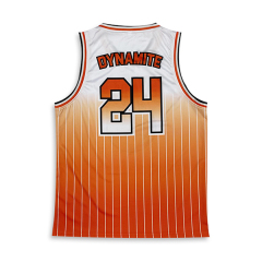 Custom Sublimation Striped Mesh Basketball Jersey