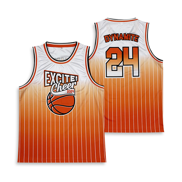 Custom Sublimation Striped Mesh Basketball Jersey