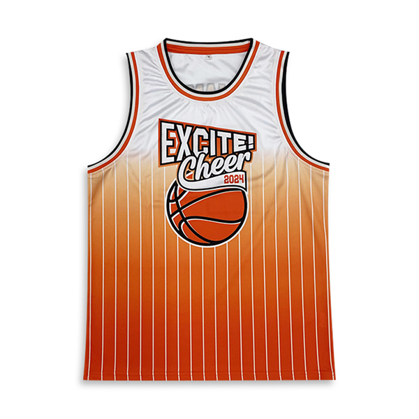 Custom Sublimation Striped Mesh Basketball Jersey