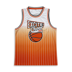 Custom Sublimation Striped Mesh Basketball Jersey