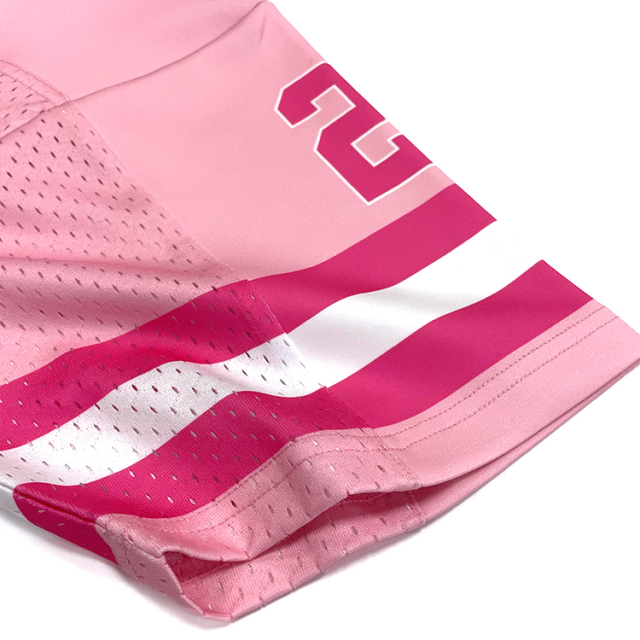 Pink Mesh Sublimation Boxy Fit Football Jersey
