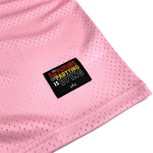 Pink Mesh Sublimation Boxy Fit Football Jersey