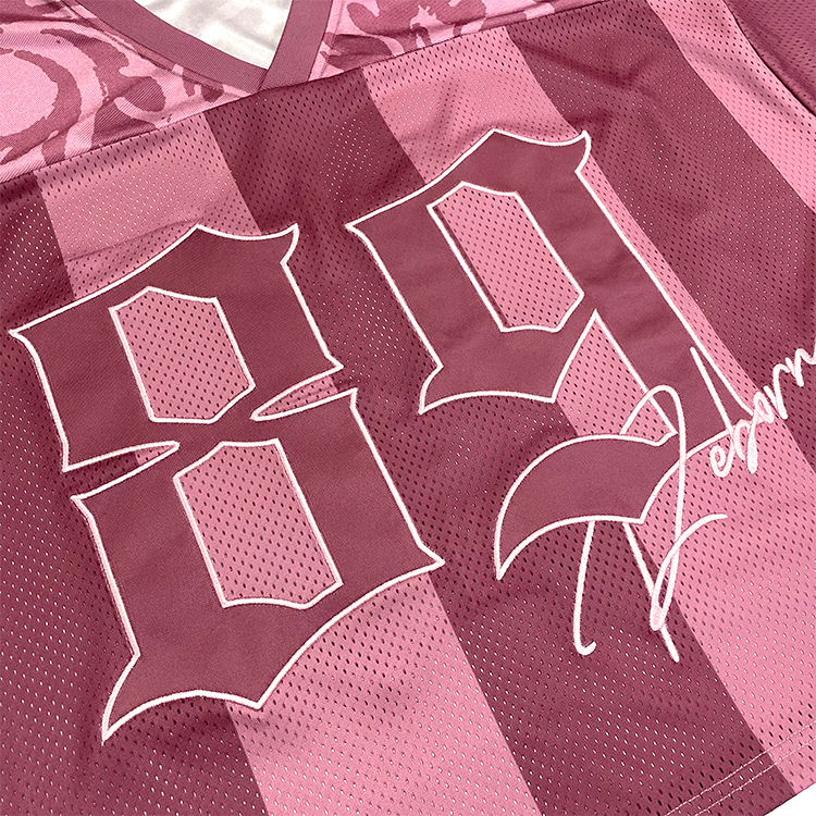 Sublimation Patchwork Embroidery Fans American Football Jersey