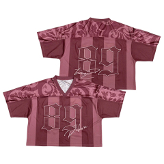 Sublimation Patchwork Embroidery Fans American Football Jersey