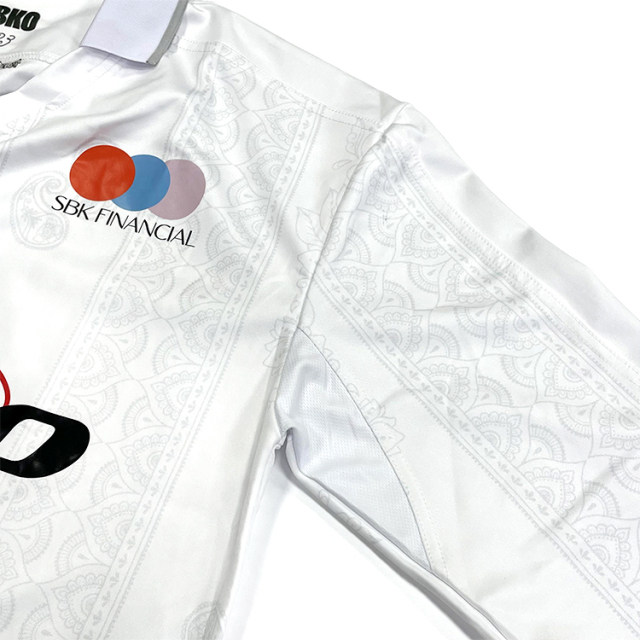 White Retro Long Sleeve Soccer Jersey