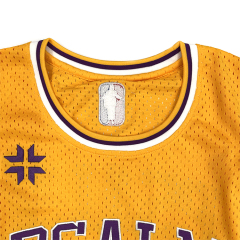 Custom Classic Yellow Mesh Design Basketball Jersey
