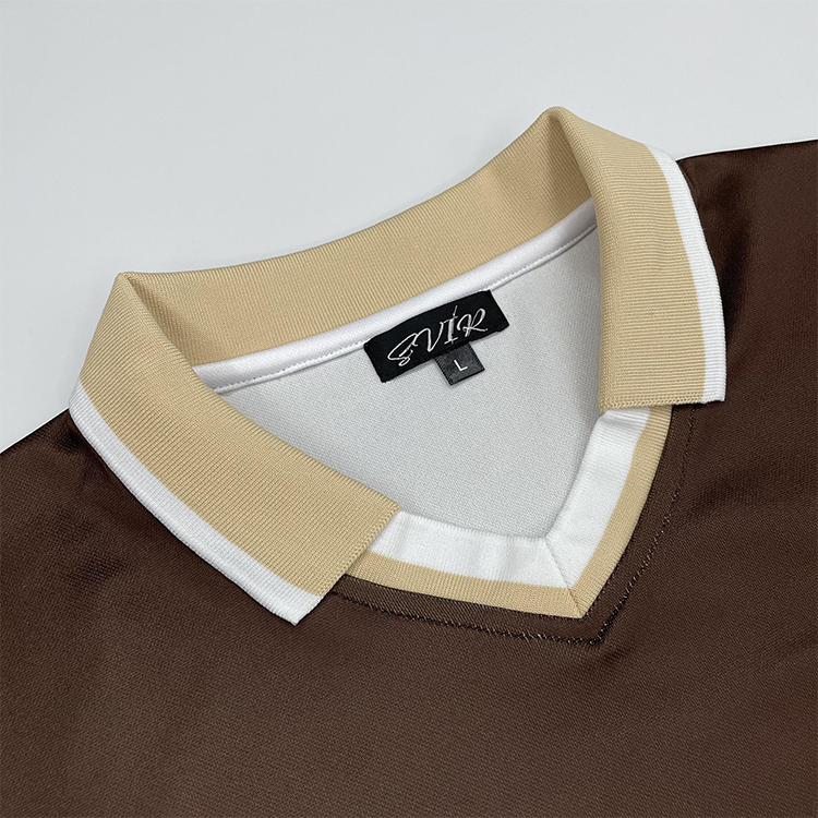 Custom Embroidery Sublimation Design Brown Soccer Jersey
