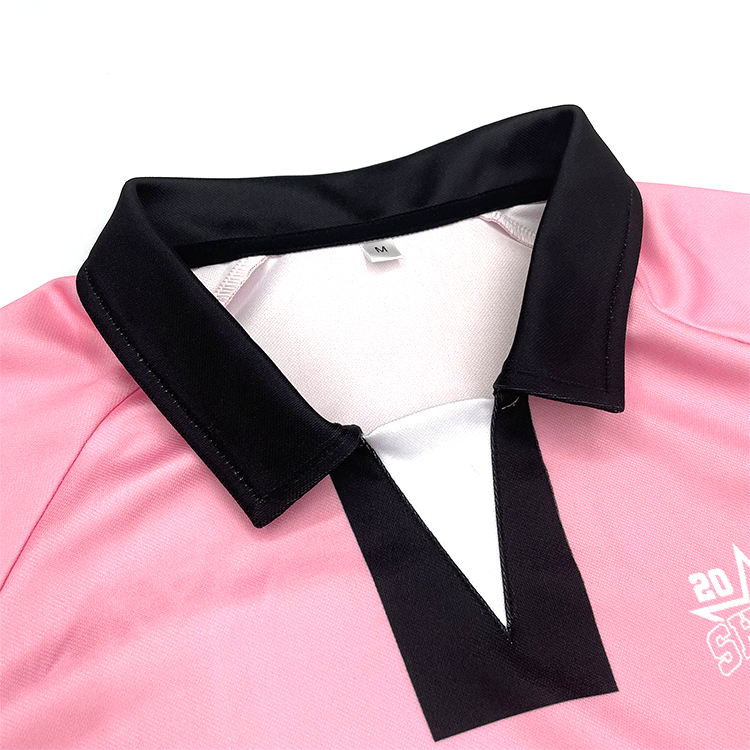 Custom Pink Sublimation Patchwork Football Jersey
