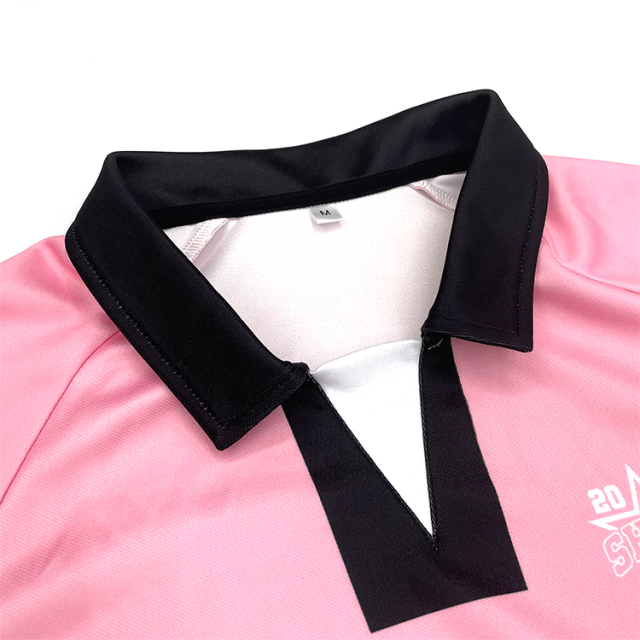 Custom Pink Sublimation Patchwork Football Jersey
