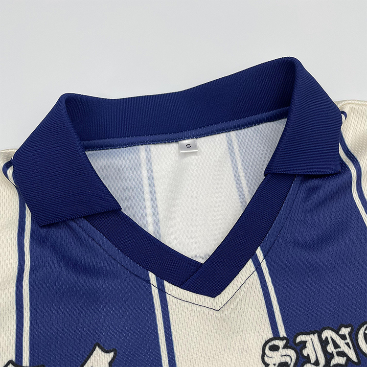 Custom Striped Sublimation Design Fashion Soccer Shirts