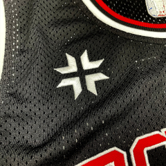 Custom Black Mesh Embroidery Basketball Jersey