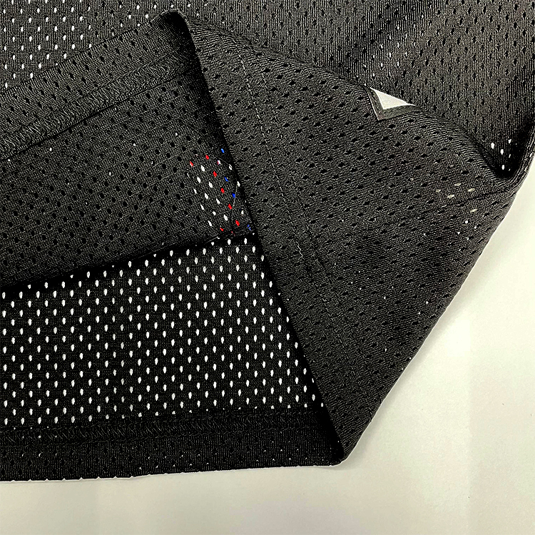Custom Black Mesh Embroidery Basketball Jersey