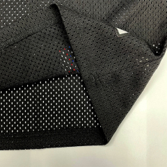 Custom Black Mesh Embroidery Basketball Jersey