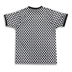 Custom Black And White Plaid Sublimation Design Football Shirts