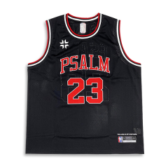 Custom Black Mesh Embroidery Basketball Jersey