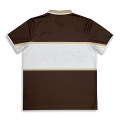 Custom Embroidery Sublimation Design Brown Soccer Jersey