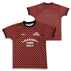 Custom Black And White Plaid Sublimation Design Football Shirts