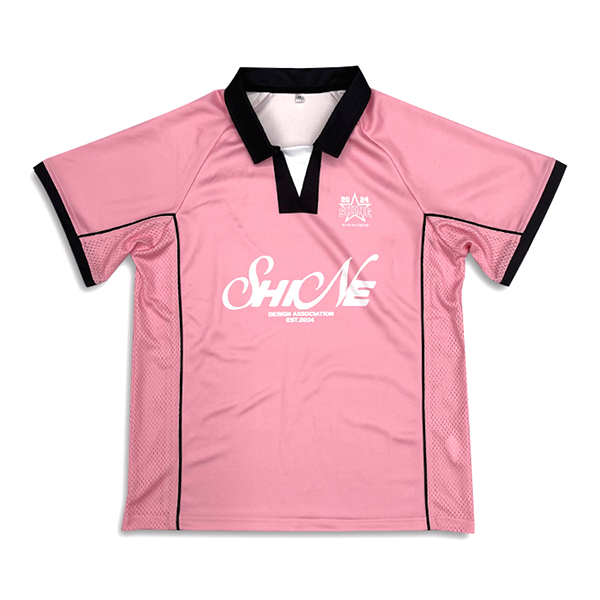 Custom Pink Sublimation Patchwork Football Jersey