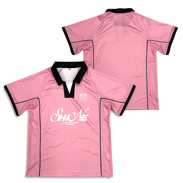 Custom Pink Sublimation Patchwork Football Jersey