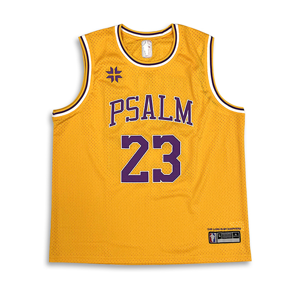 Custom Classic Yellow Mesh Design Basketball Jersey