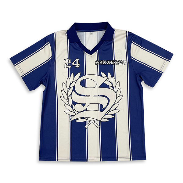 Custom Striped Sublimation Design Fashion Soccer Shirts