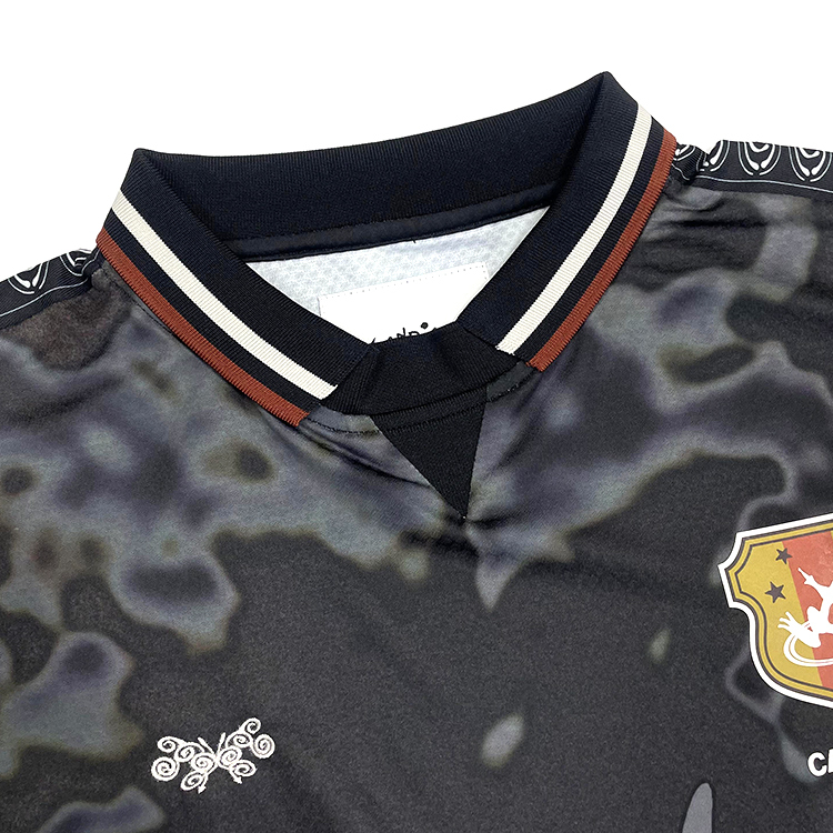 Custom High Quality Sublimation Embroidery Long Sleeve Football Jersey