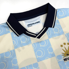 Custom Streetwear Sublimated Patchwork Embroidery Long Sleeve Vintage Football Jersey