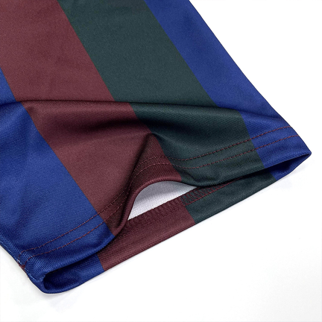 Custom Embroidery Sublimation Striped Retro Football Jersey