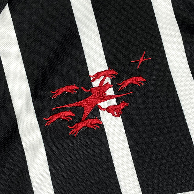 Custom Sublimated Embroidery Patchwork Long Sleeve Vintage Football Jersey