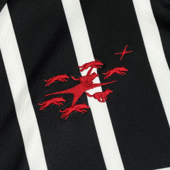 Custom Sublimated Embroidery Patchwork Long Sleeve Vintage Football Jersey