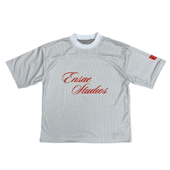 Custom Boxy Fit Sublimation Grey American Football Jersey