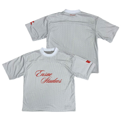 Custom Boxy Fit Sublimation Grey American Football Jersey