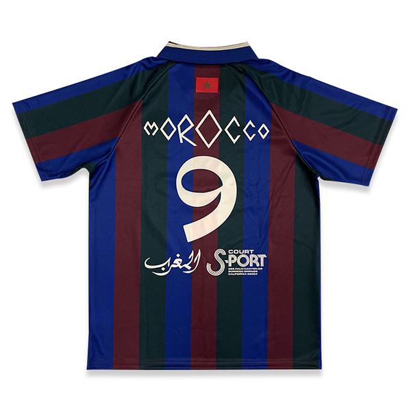 Custom Embroidery Sublimation Striped Retro Football Jersey